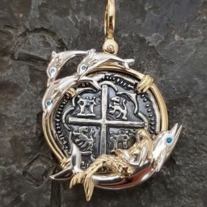 Atocha mermaid dolphin coin